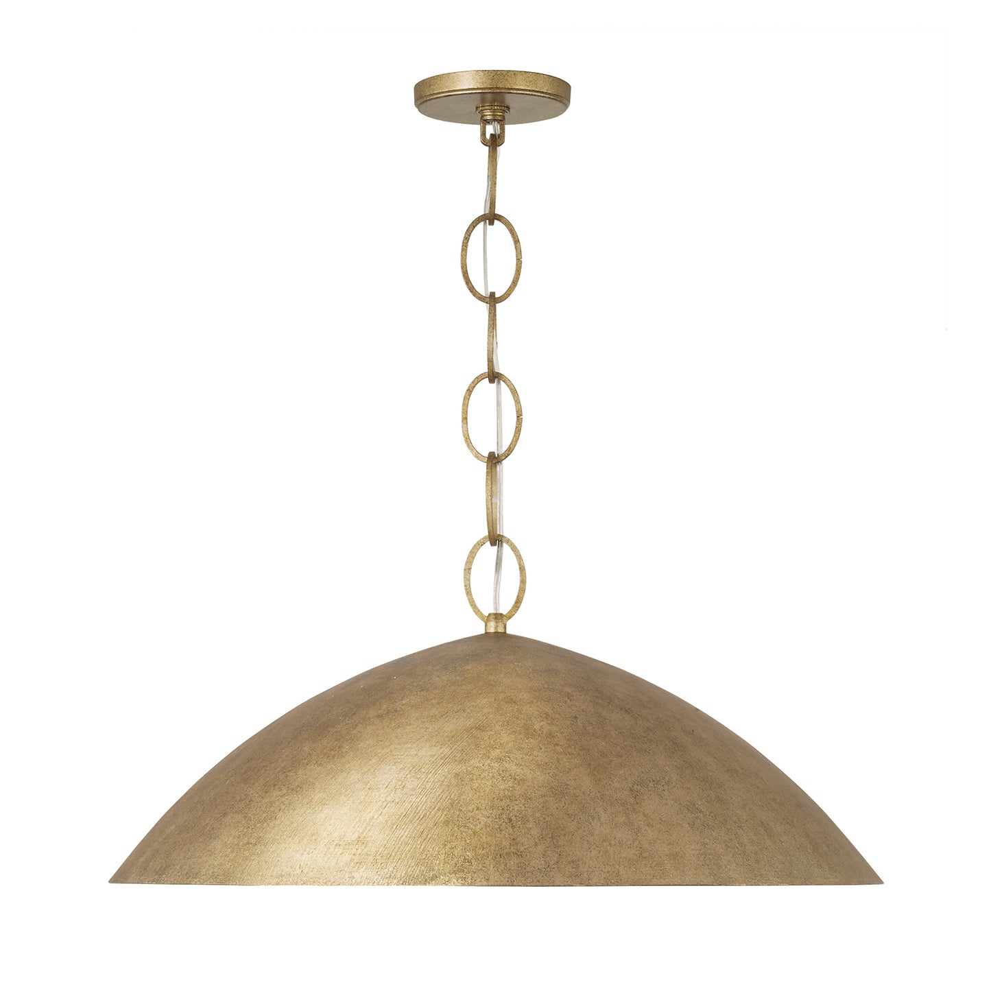 Francesca Medium Pendant in Feathered Gold