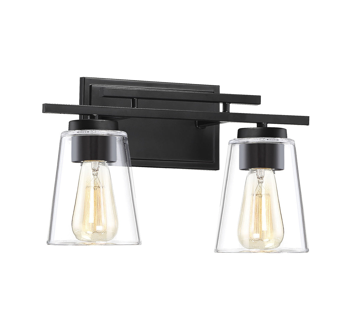 Calhoun 2-Light Vanity in Matte Black