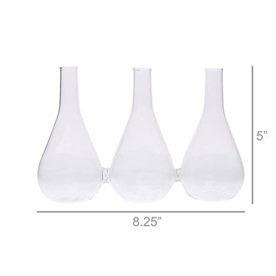 TRIO GLASS VASE