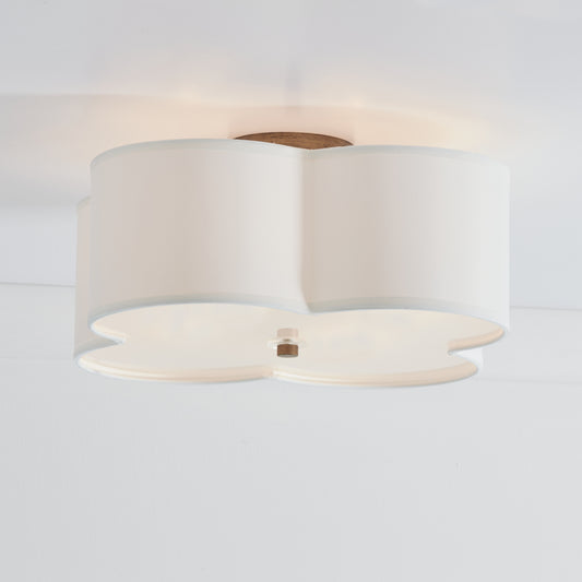 Quinn Large Semi Flush in Brushed Gold