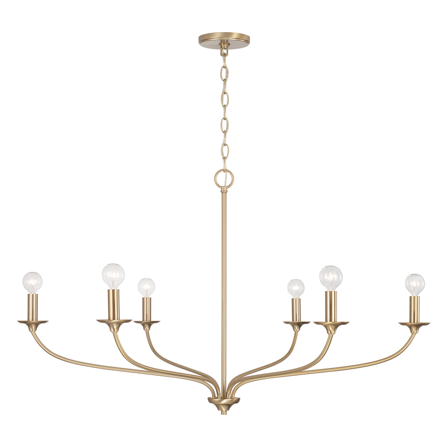 Dolan Large Chandelier in Matte Brass