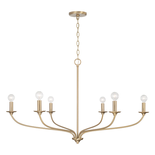 Dolan Large Chandelier in Matte Brass