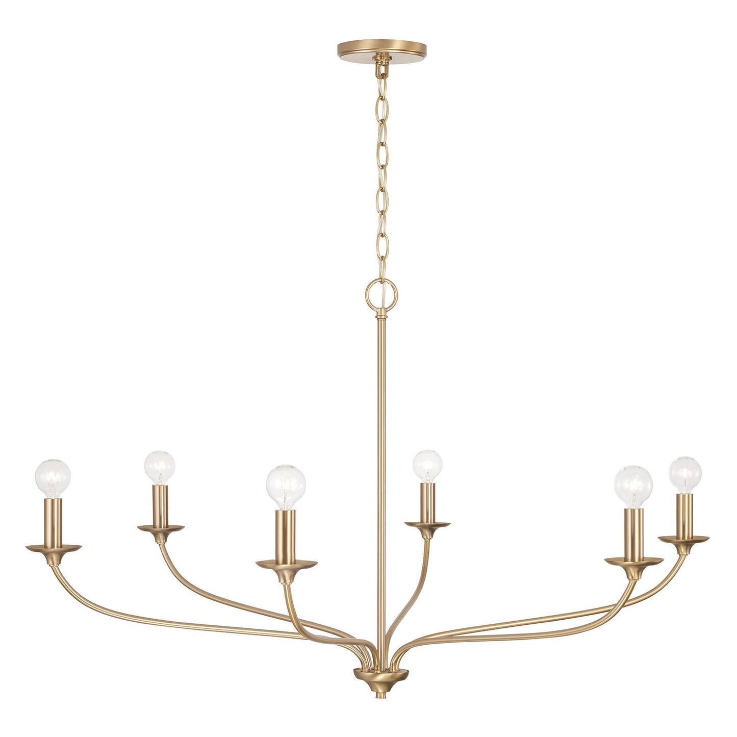 Dolan Large Chandelier in Matte Brass
