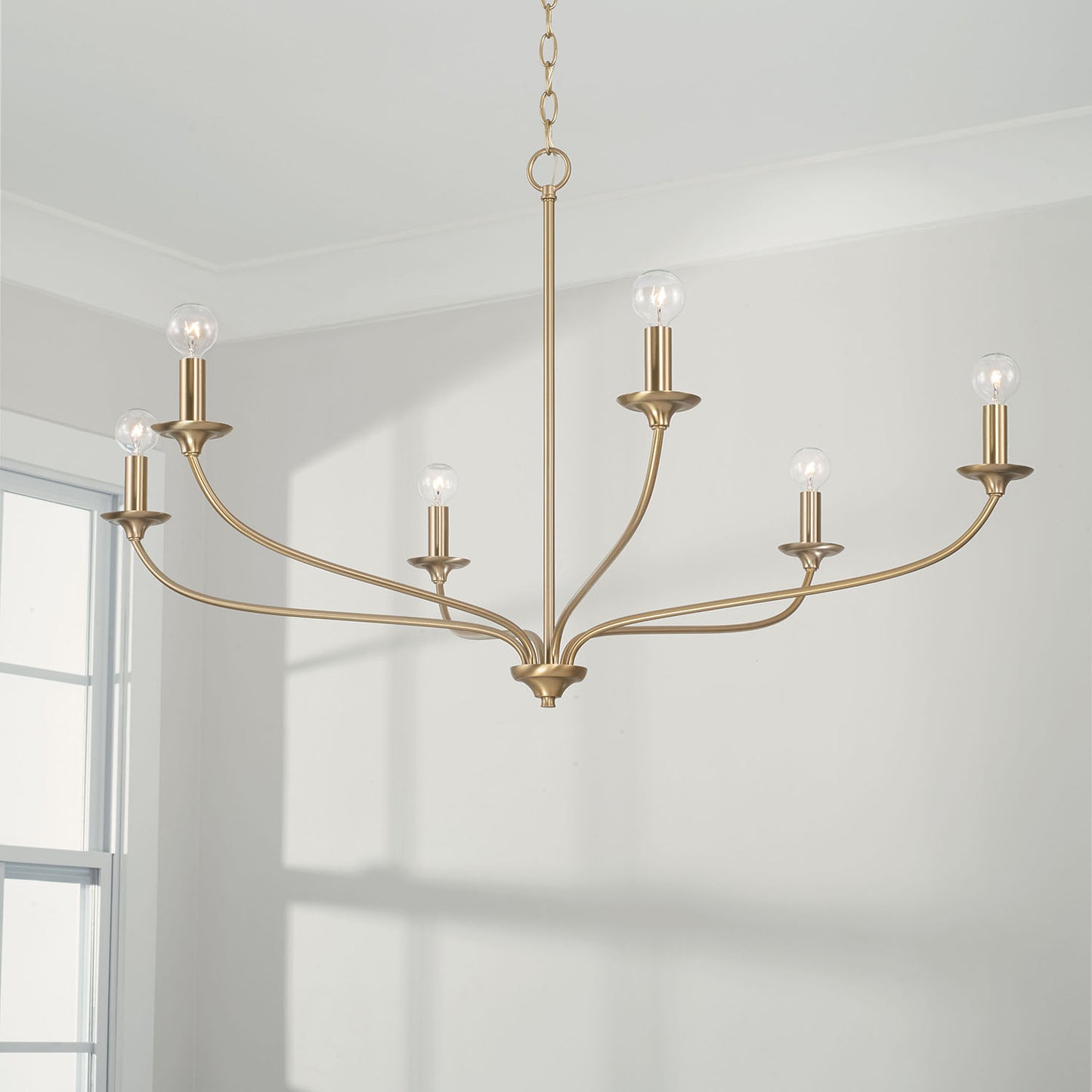 Dolan Large Chandelier in Matte Brass