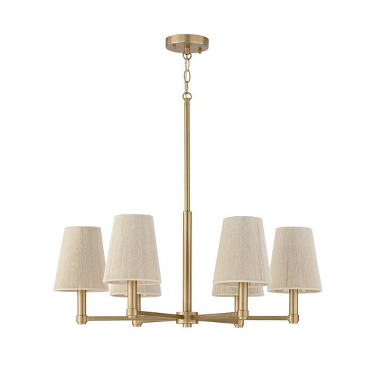 Mira Medium Chandelier in Matte Brass