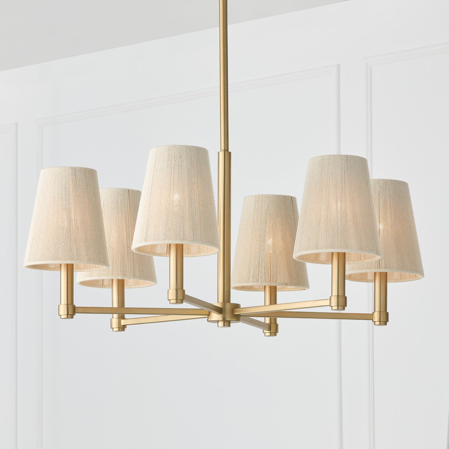 Mira Medium Chandelier in Matte Brass