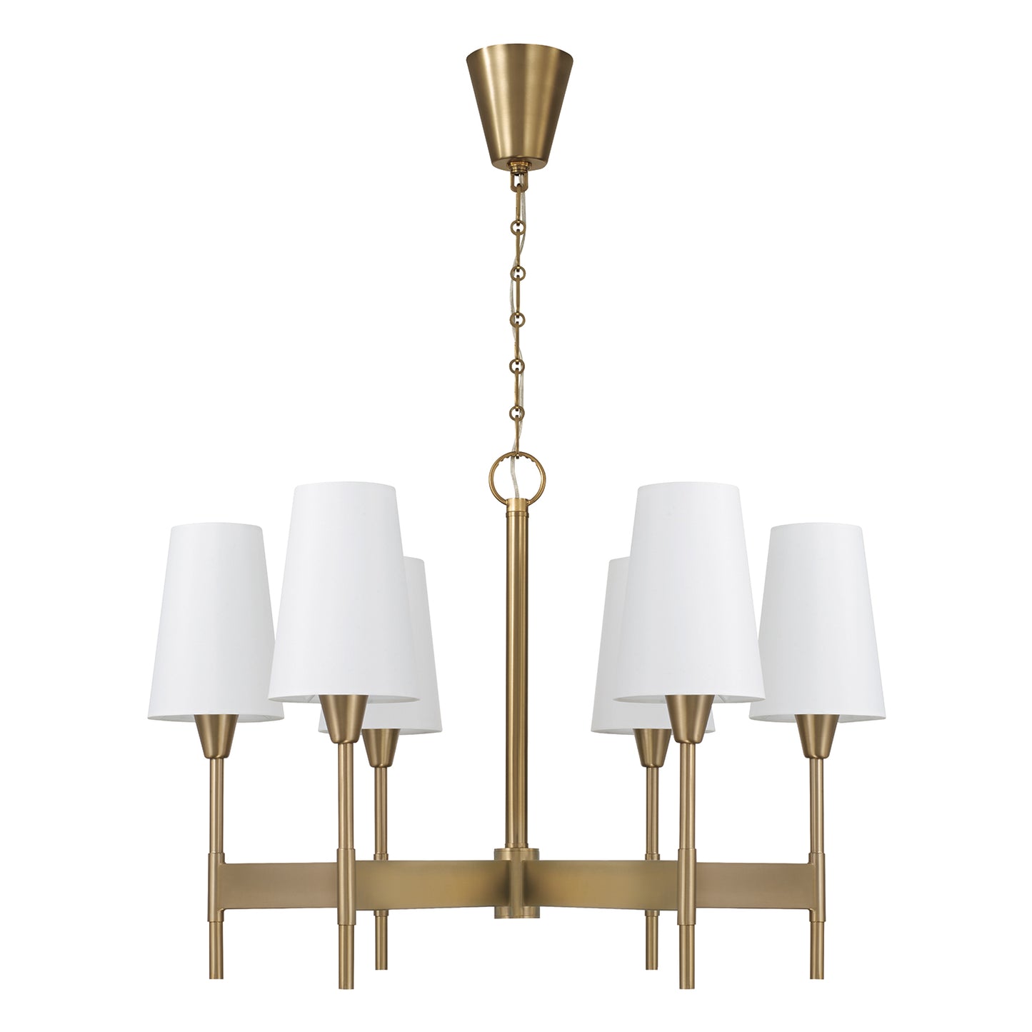 Leland Medium Chandelier in Aged Brass