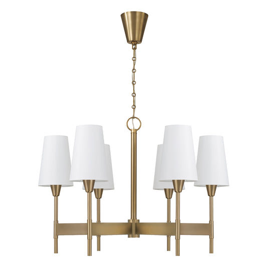 Leland Medium Chandelier in Aged Brass