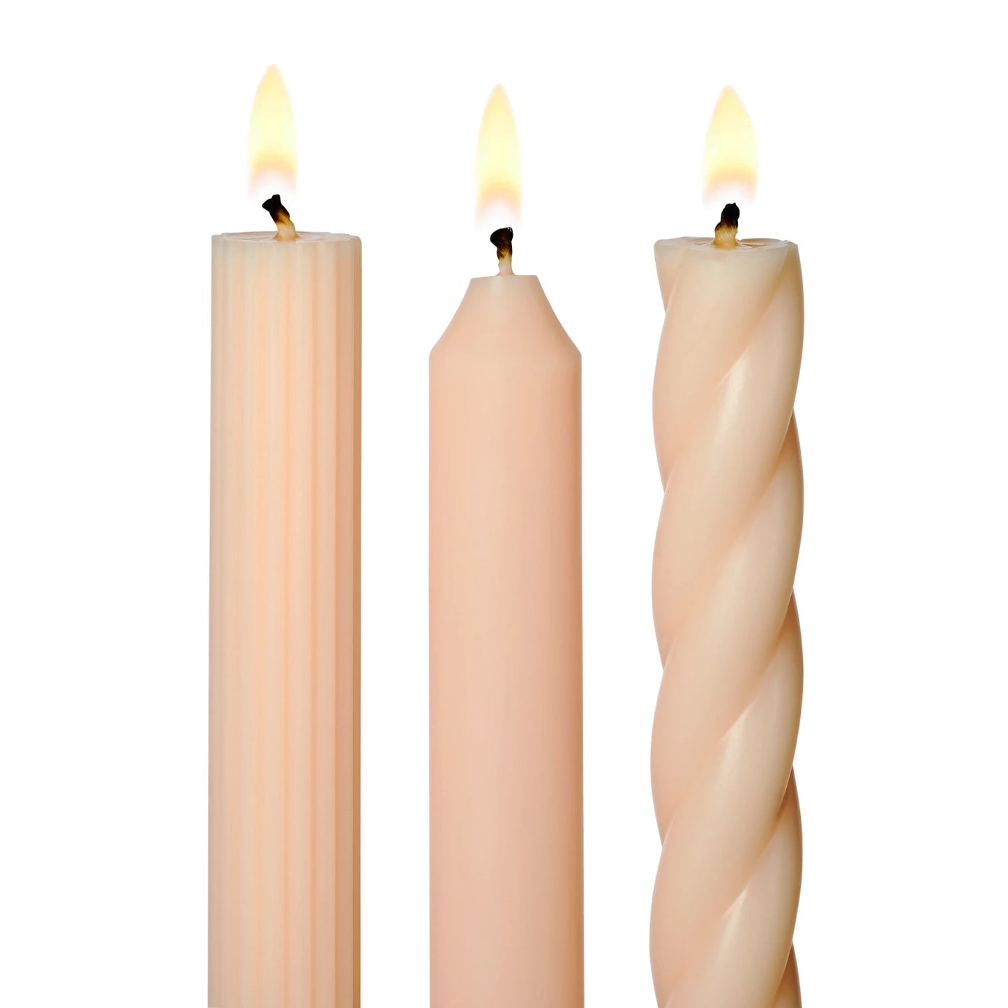 Blush Assorted Candle Tapers 3-Pack