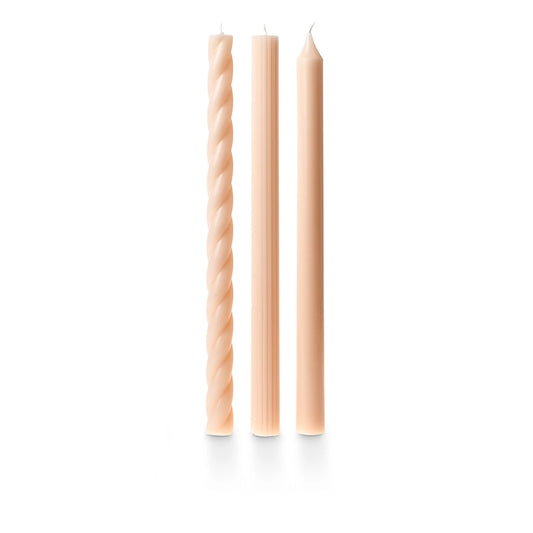 Blush Assorted Candle Tapers 3-Pack