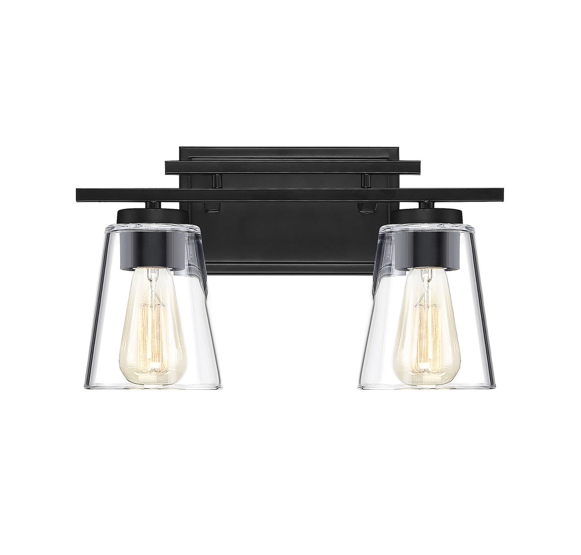 Calhoun 2-Light Vanity in Matte Black