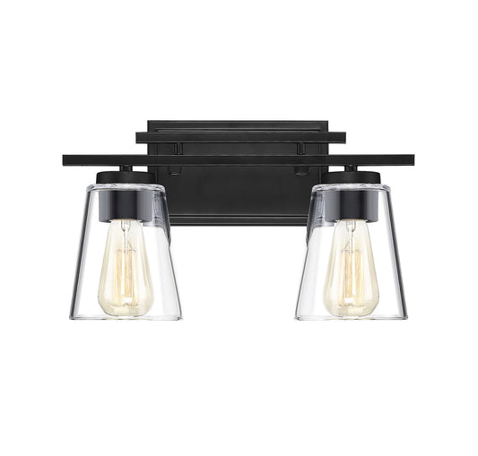 Calhoun 2-Light Vanity in Matte Black