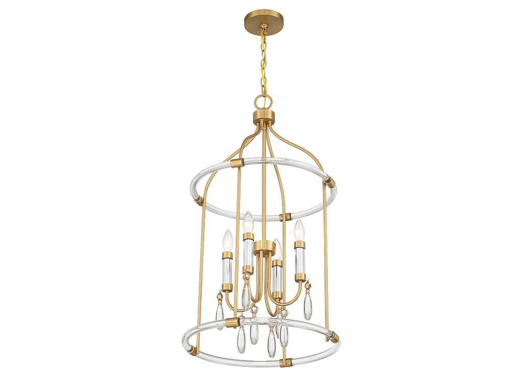 Mayfair Pendant in Warm Brass