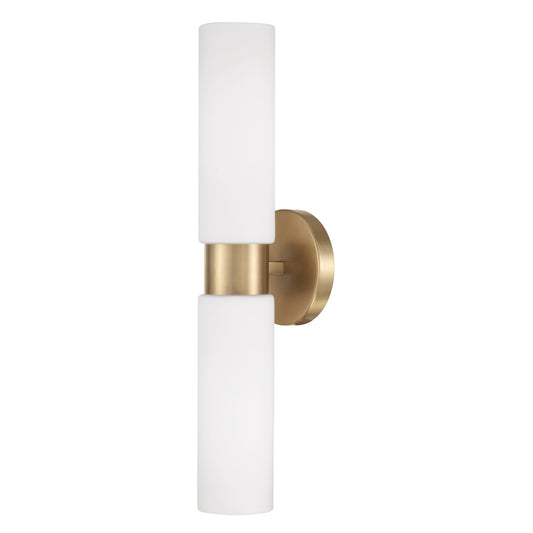 Theo Dual Sconce in Aged Brass