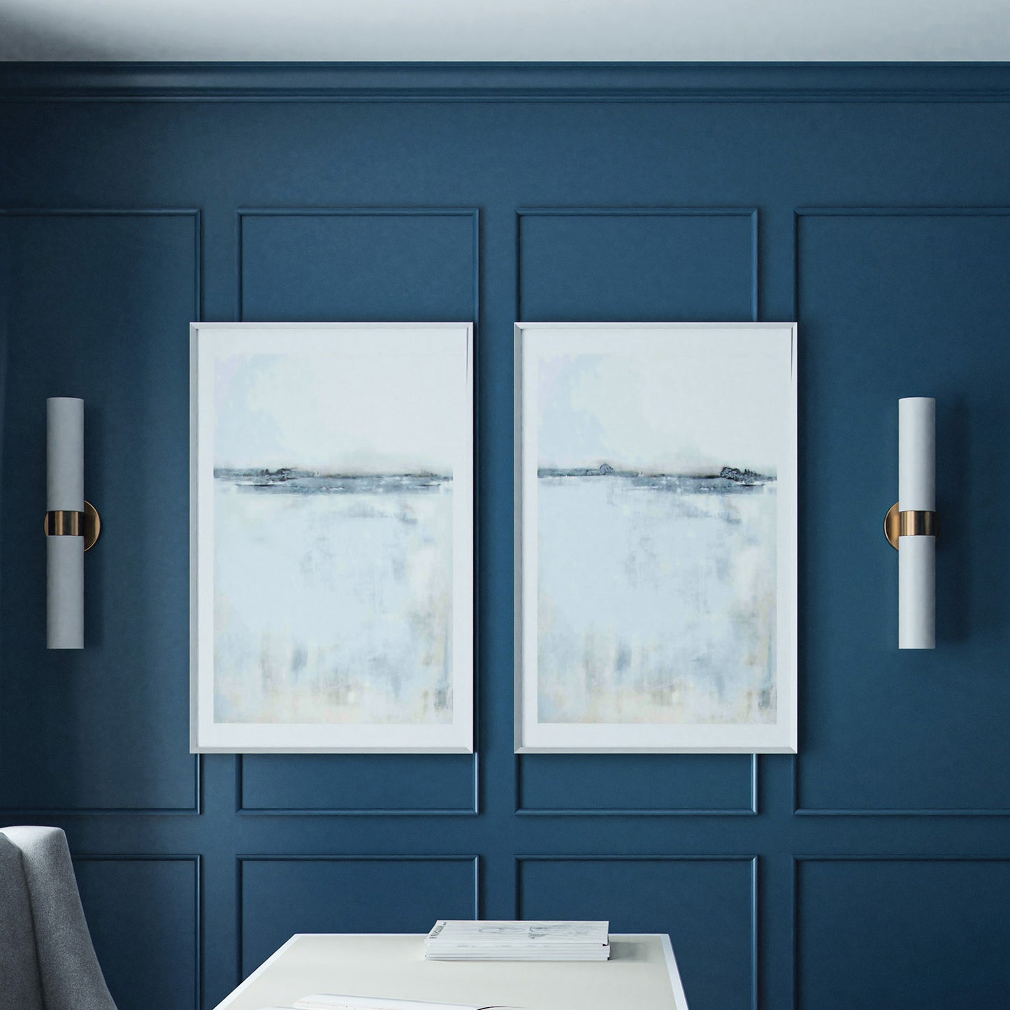 Theo Dual Sconce in Aged Brass