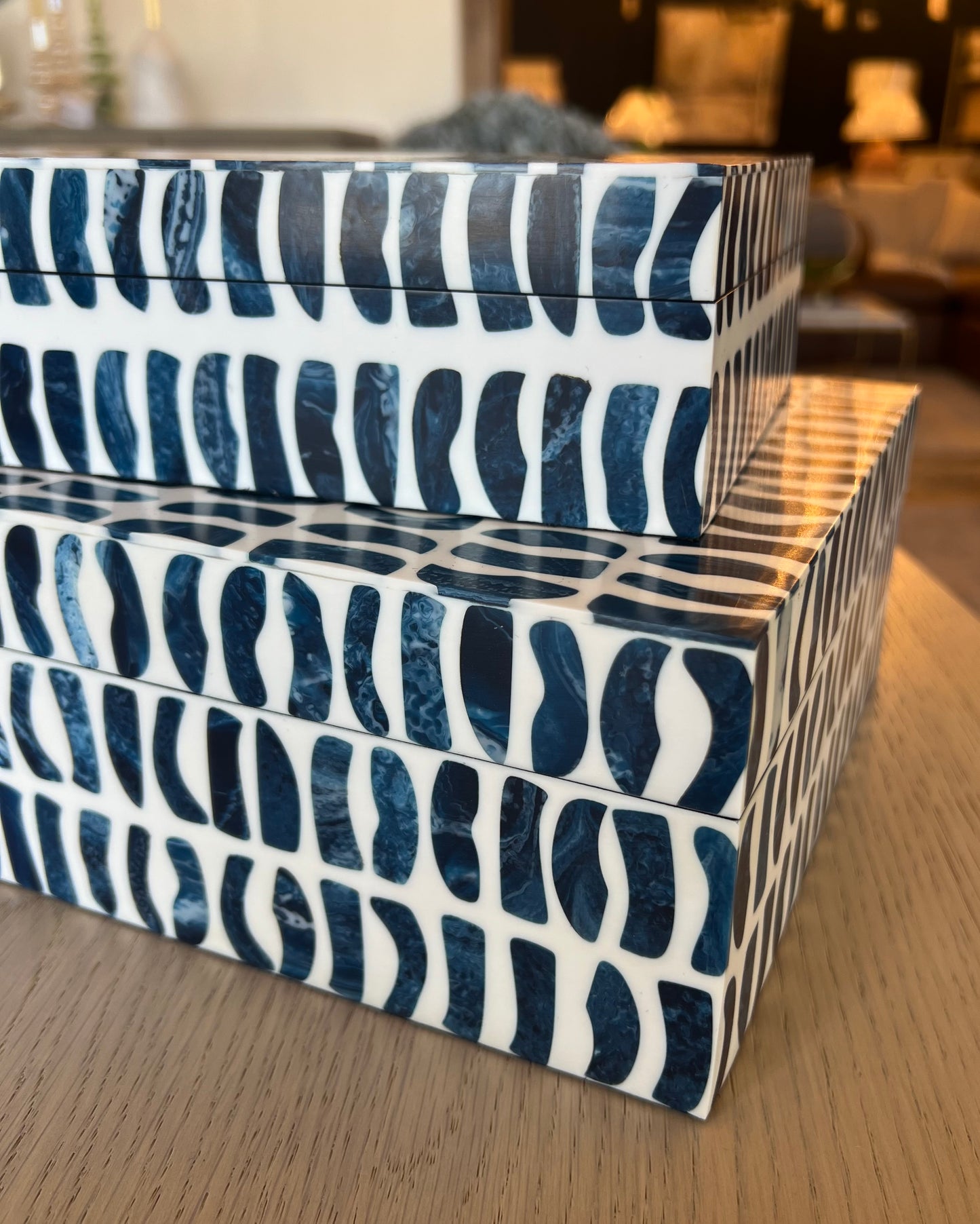 Blue and White Inlay Boxes