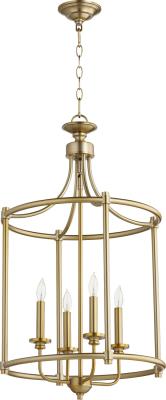 Rossington Pendant 4 LT in Aged Brass