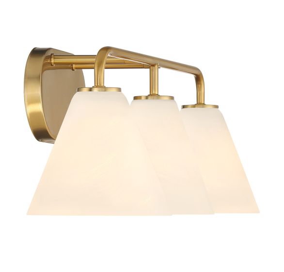 Blaine 3 LT Vanity Light in Warm Brass