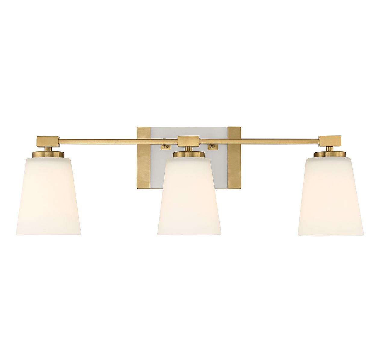 Delaney 3 LT Vanity Light in Warm Brass