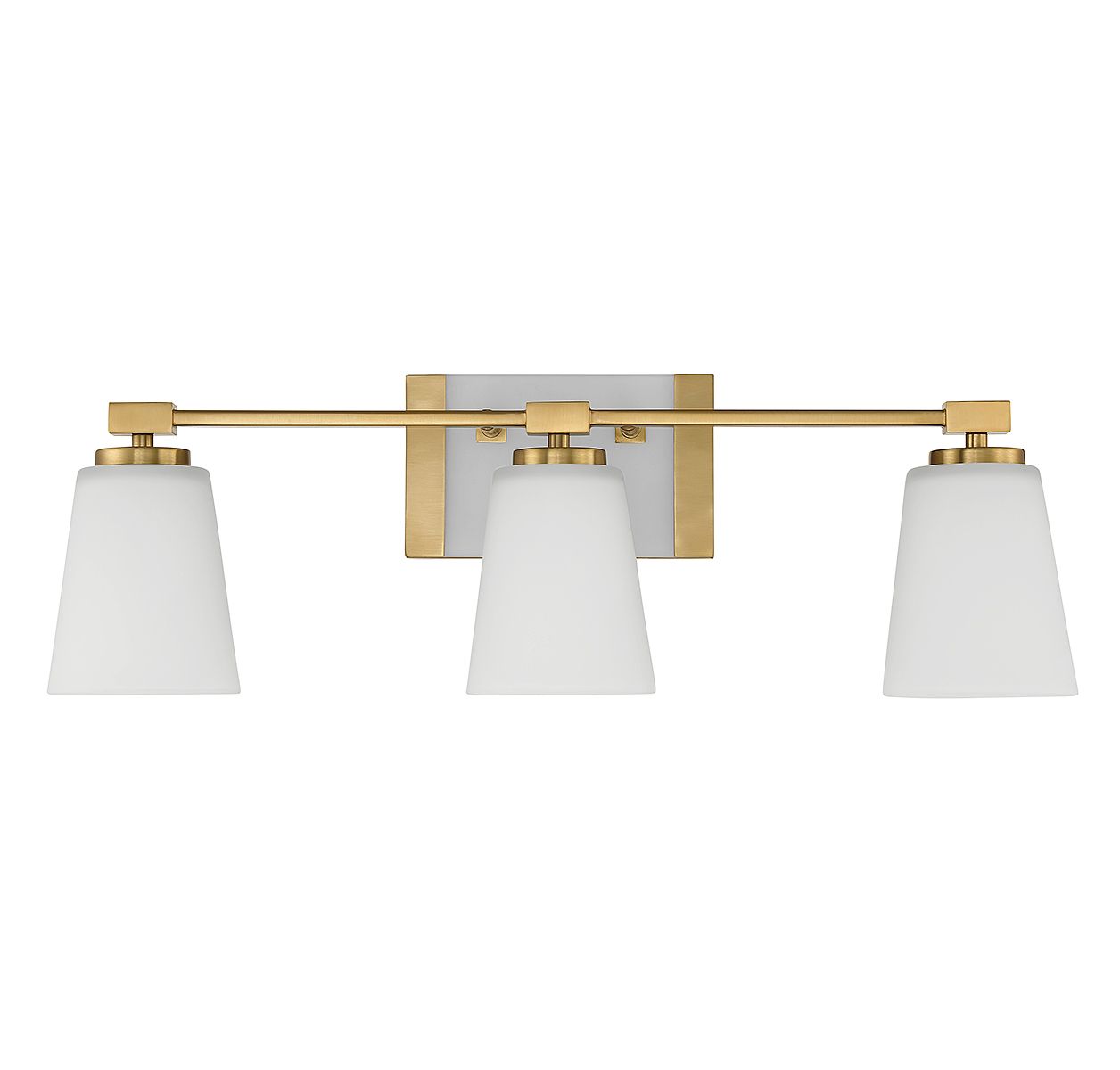 Delaney 3 LT Vanity Light in Warm Brass