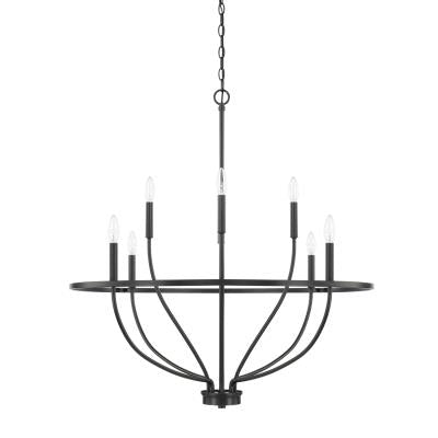 Greyson Chandelier 8 LT 34 x 36.5 Matte Black