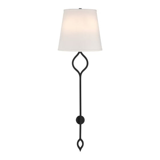 Roxbury 2-Light Sconce in Matte Black