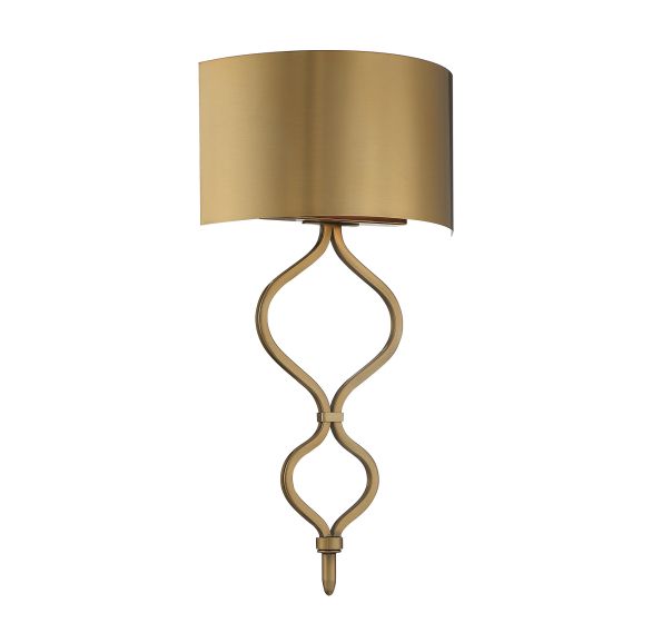 Como LED Sconce in Warm Brass