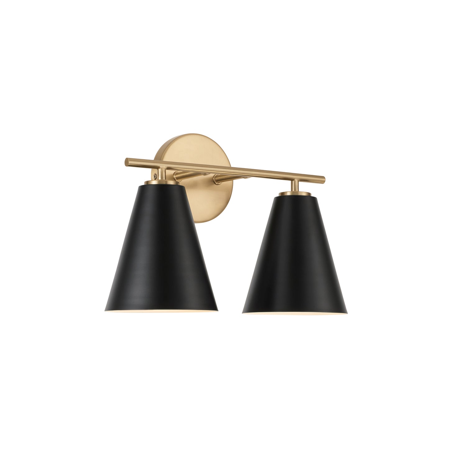 Black Metal Cone 2 Light Vanity