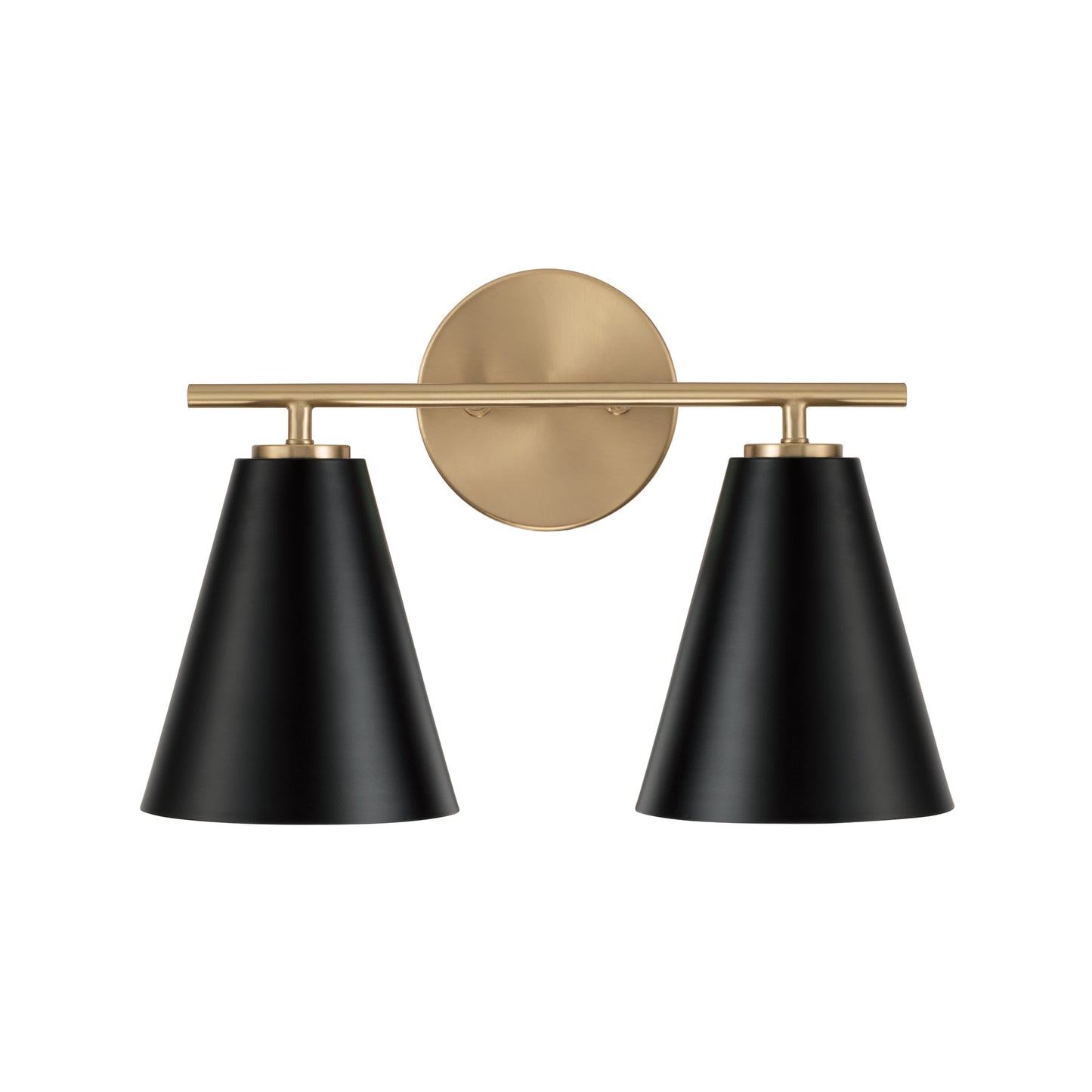 Black Metal Cone 2 Light Vanity