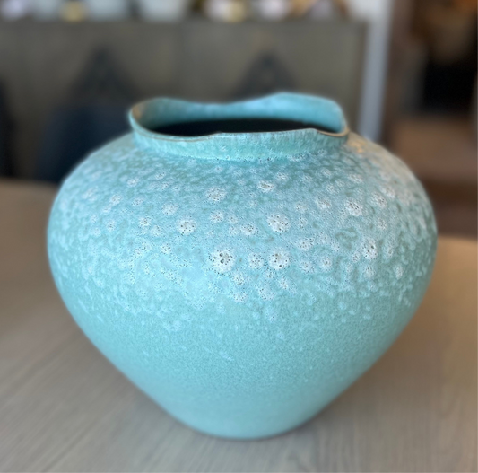 Soft Turquoise Vase-Medium
