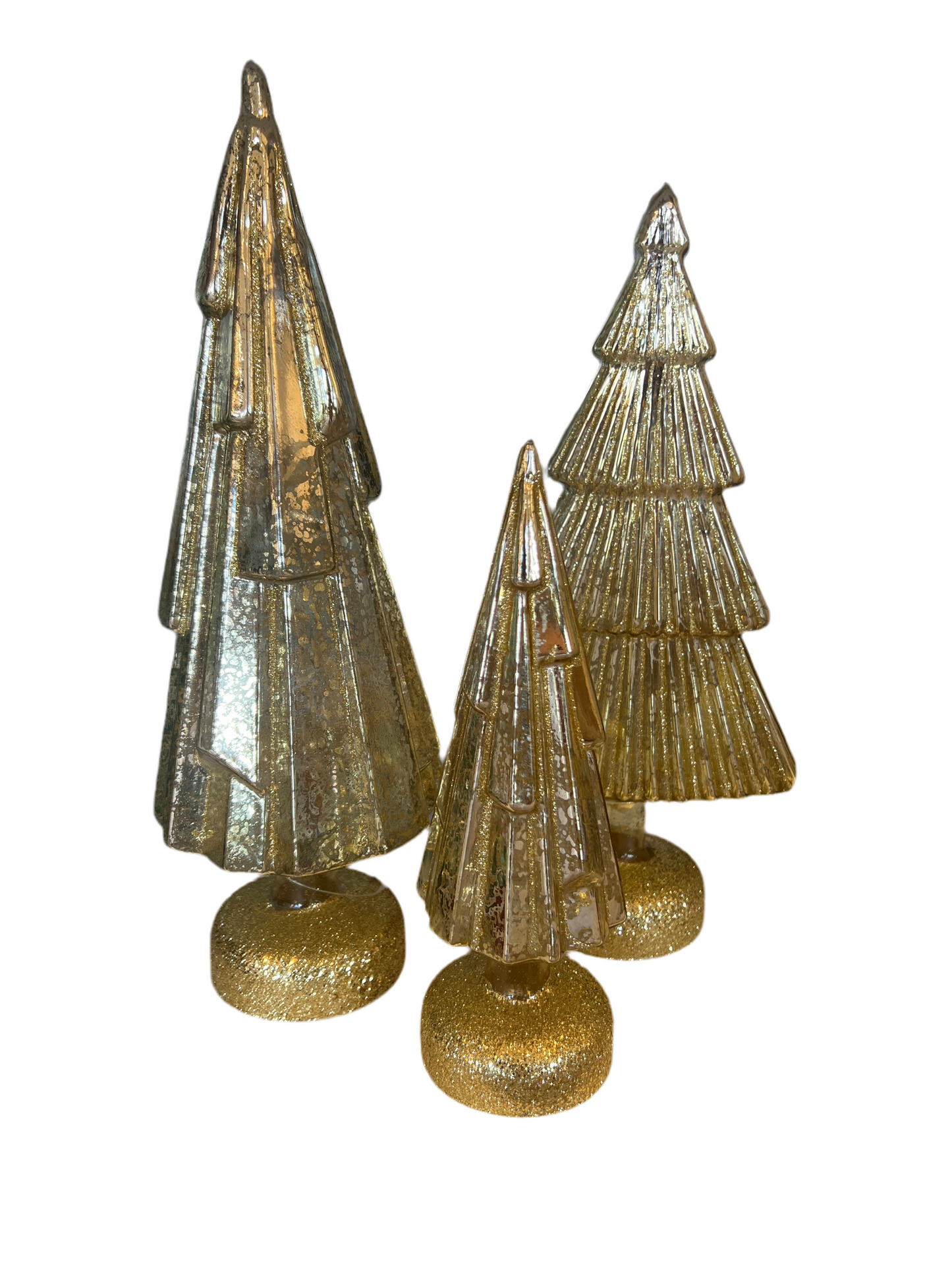 Glass Metallic Christmas Trees
