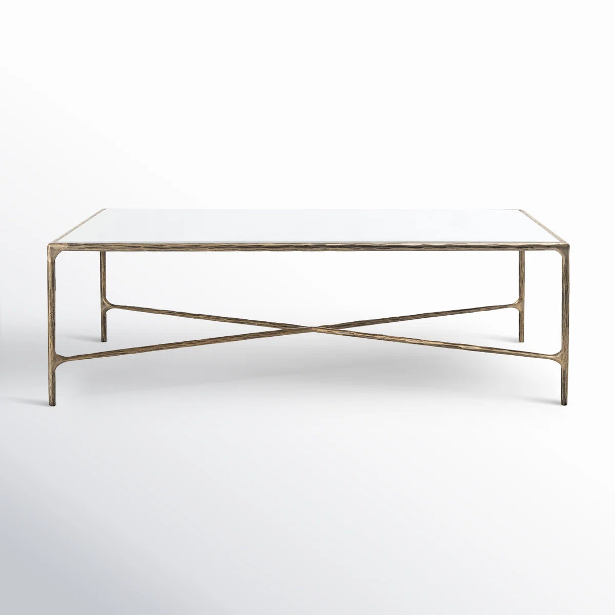 Brass and Quartz Coffee Table