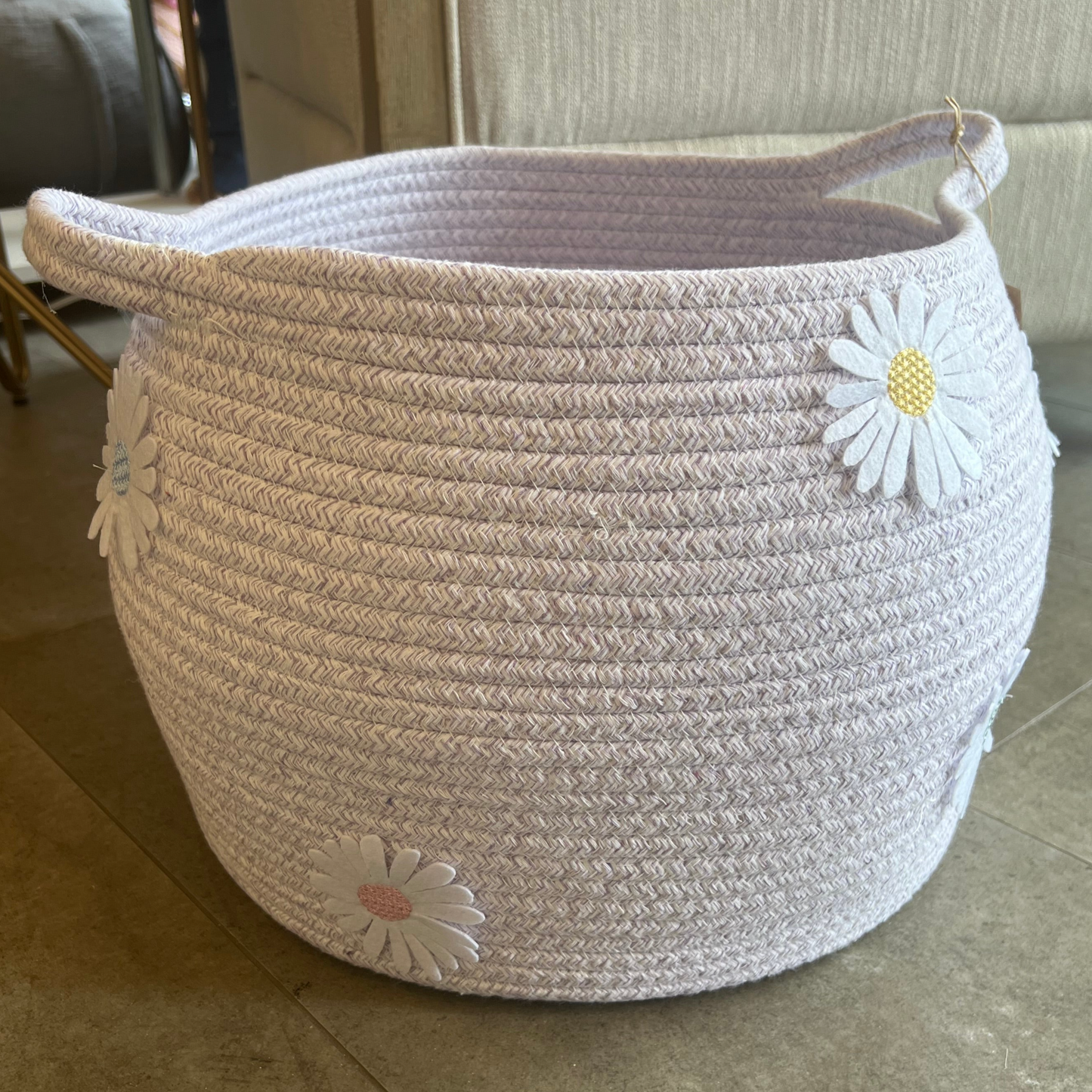 Lavender Daisy Basket