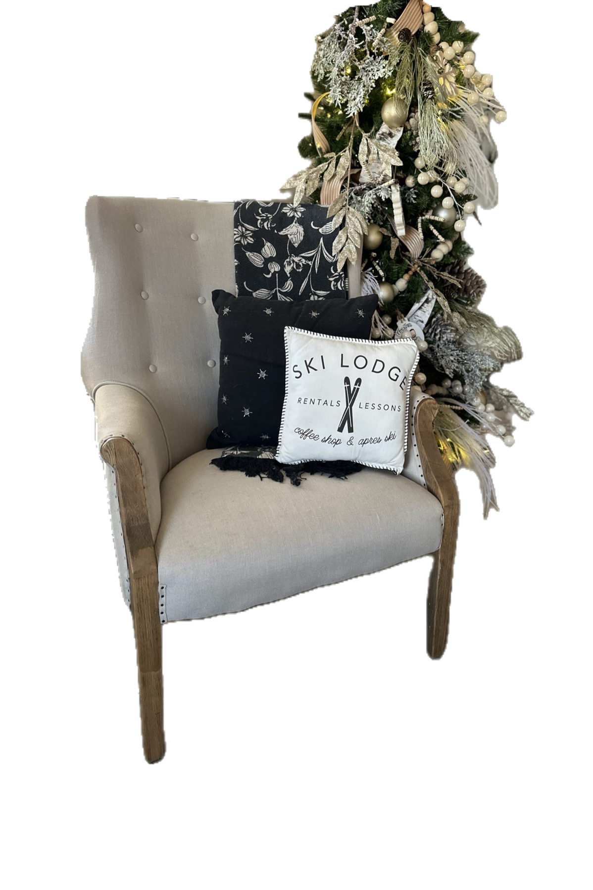 Cream accent chair