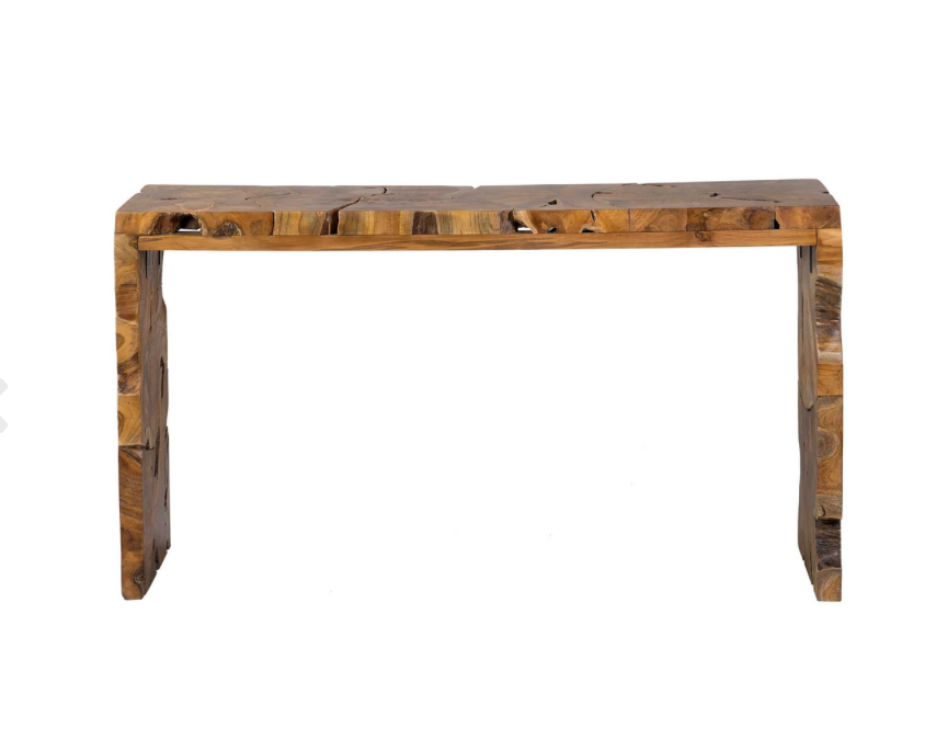 Burl Organic Teak Console Table