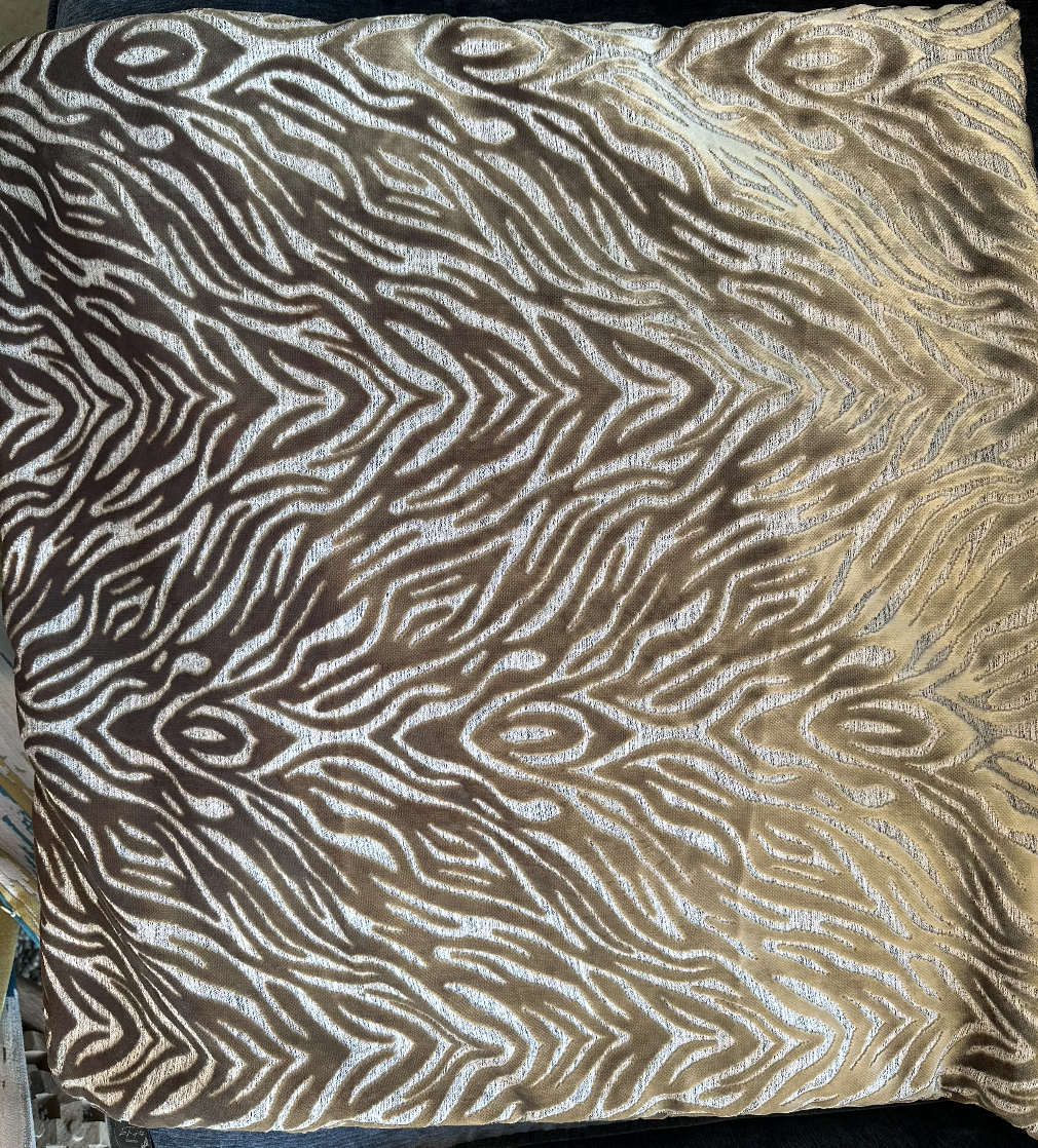 Tan Zebra print pillow