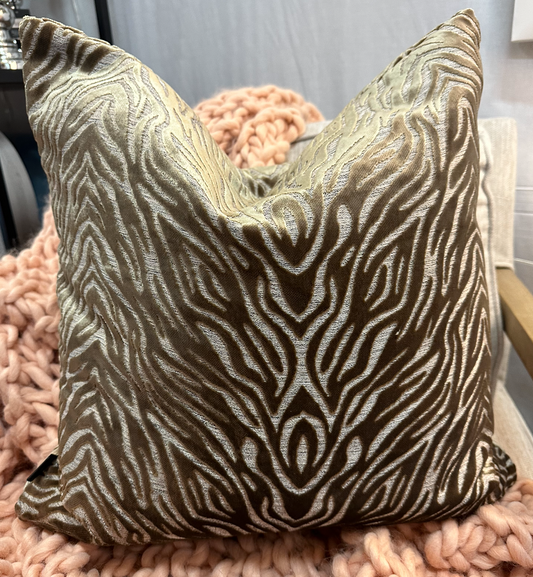 Tan Zebra print pillow