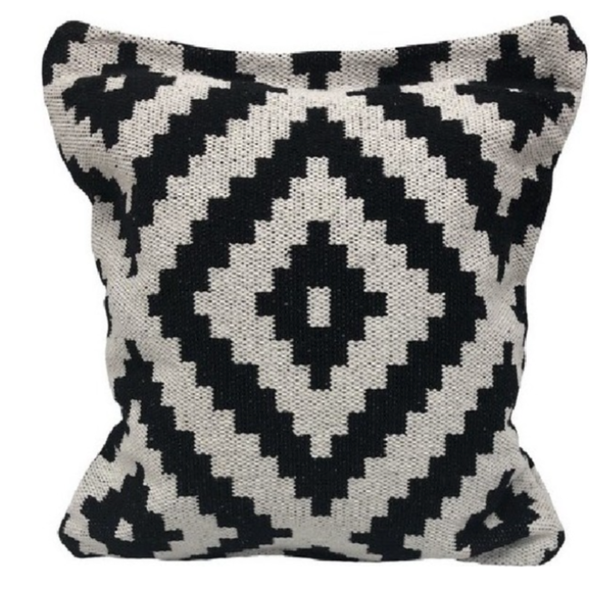 Black and White Aztec Pillow