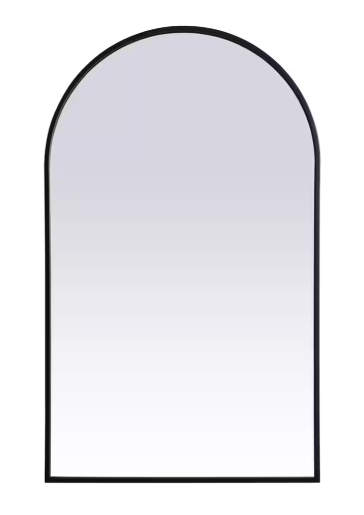Metal Frame Mirror in Black