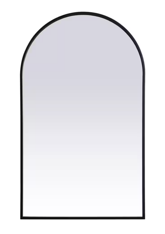 Metal Frame Mirror in Black