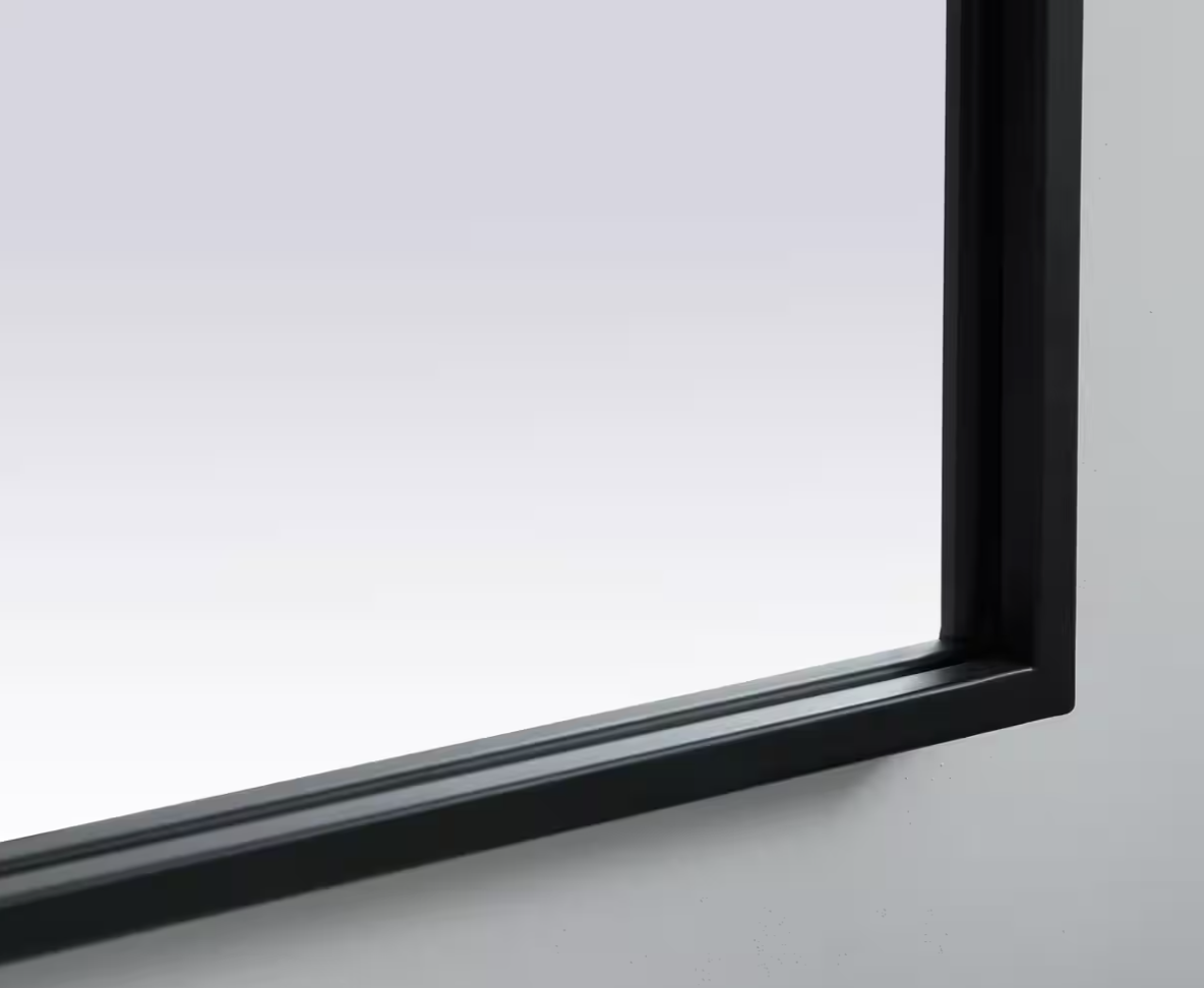 Metal Frame Mirror in Black