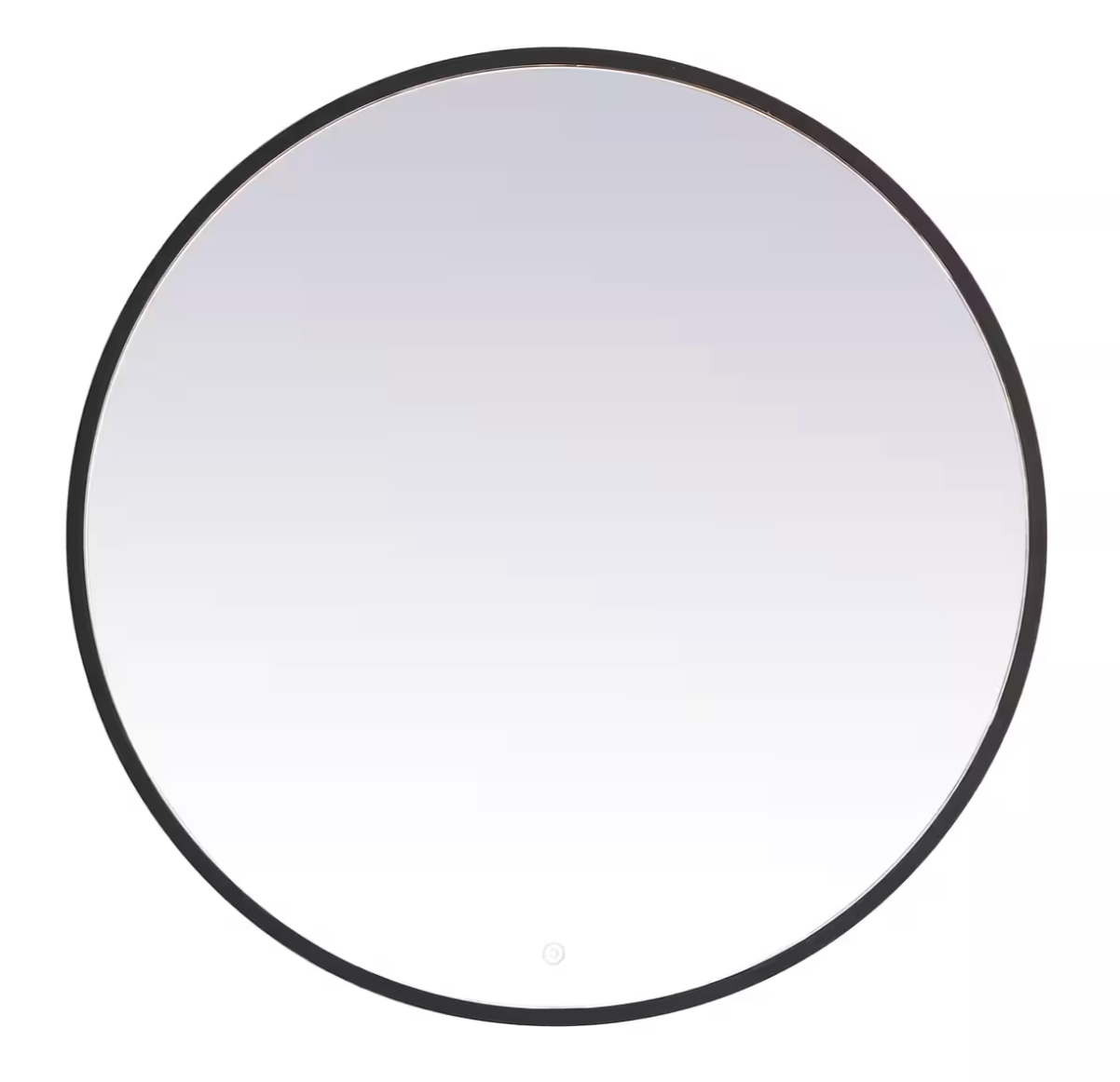 Pier LED Round Mirror in Black