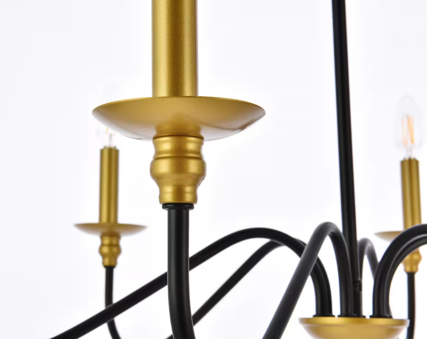 Rohan Chandelier in Black and Brass