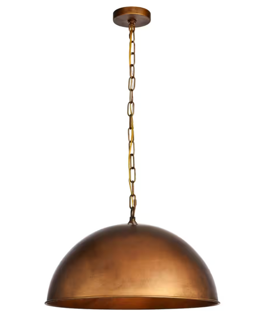 Merce Pendant in Manual Brass