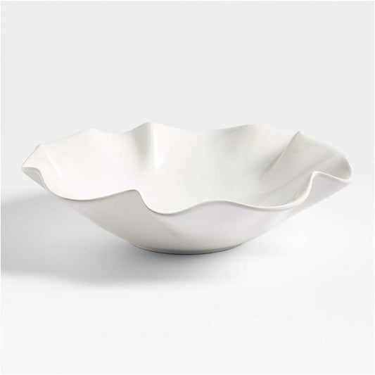 White Ruffle Bowl