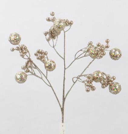 Glittered Ball Spray-Champagne