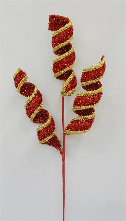 Red Spiral with Gold Trim Spray