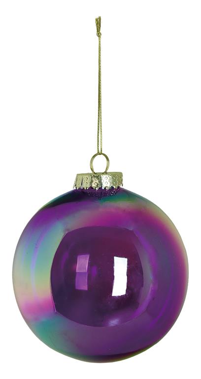Iridescent Ball Ornament-Purple
