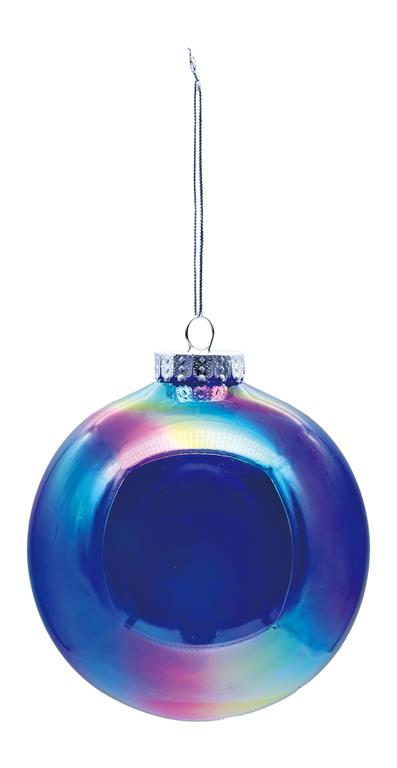 Iridescent Ball Ornament-Royal Blue
