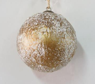 Textured Ball Ornament-Antique Gold